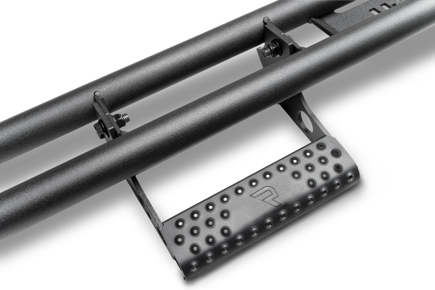 N-Fab 21-22 Ford Bronco 2 dr Gas SRW RKR Step System - Wheel 2 Wheel - 1.75in - Tex. Black - F212BRKRS2