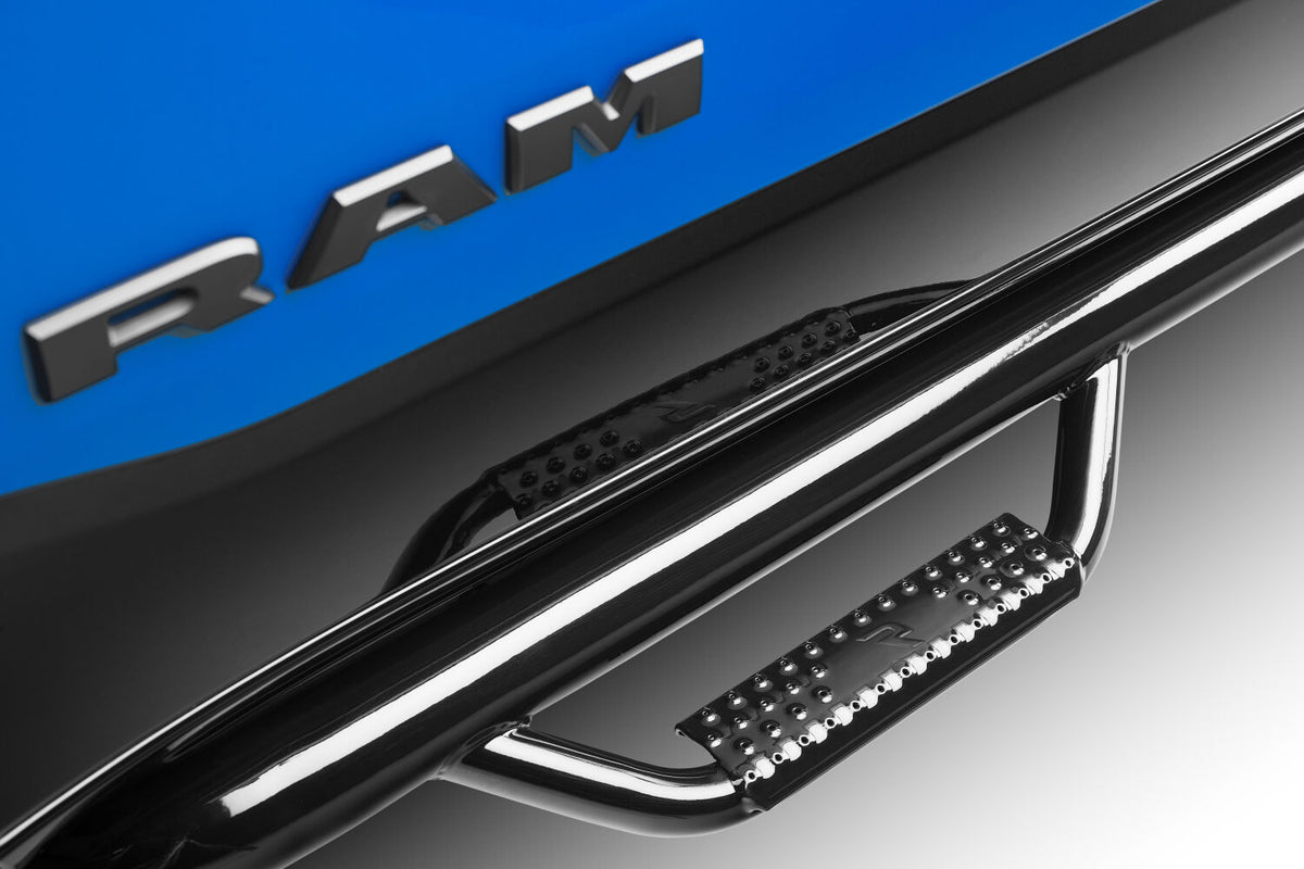 N-Fab Nerf Step 2019 Dodge Ram 1500 Crew Cab 5.7ft Bed - Gloss Black - Cab Length - 3in - D1980CC