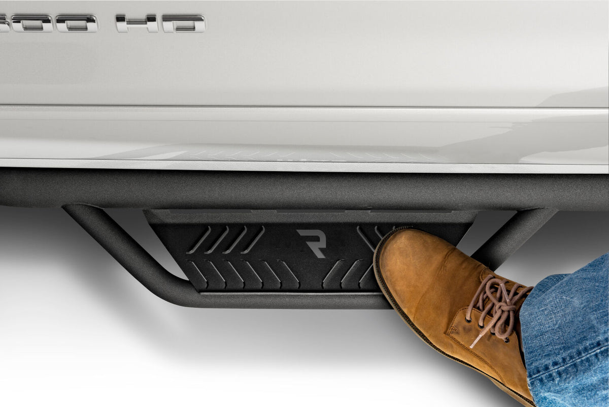N-Fab Podium LG 15-16 Chevy/GMC 2500/3500 Double Cab All Beds - Tex Black - 3in - HPC1573QC-TX