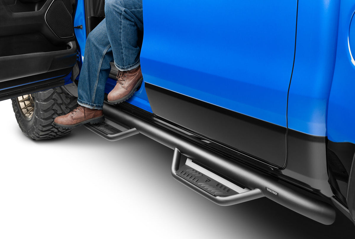 N-Fab Podium LG 15.5-17 Dodge Ram 1500 Crew Cab - Tex. Black - 3in - HPD1584CC-TX