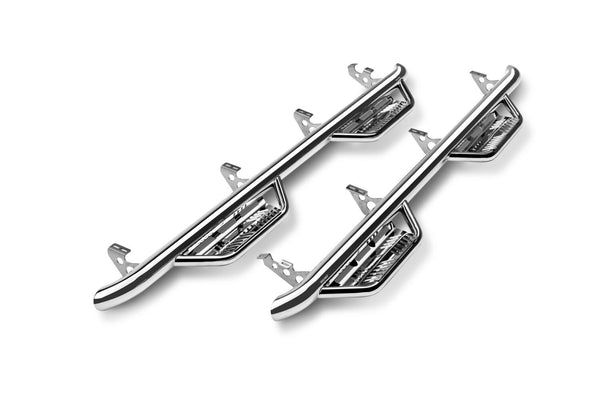 N-Fab Podium SS 19-20 Dodge RAM 1500 Crew Cab - Cab Length - Polished Stainless - 3in - HPD1980CC-SS