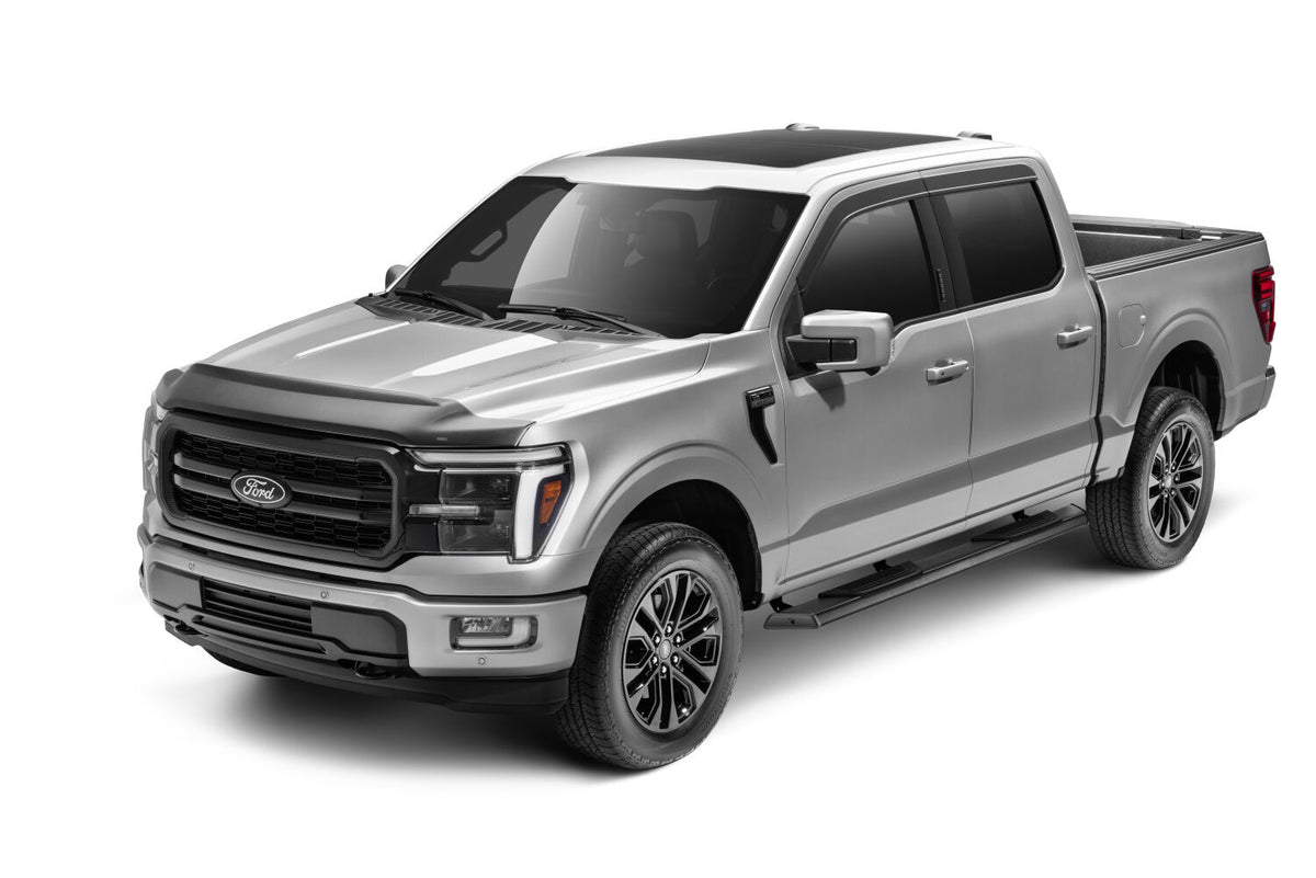RealTruck 15-26 Ford F150 / 17-26 Ford F250/F350 SD Crew Cab Traxio 5in Nerf Bars - Textured Black - view 7