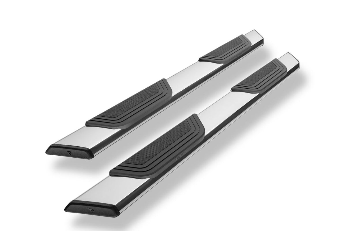 RealTruck 15-26 Ford F150 / 17-26 Ford F250/F350 SD Crew Cab Traxio 5in Nerf Bars - Stainless Steel