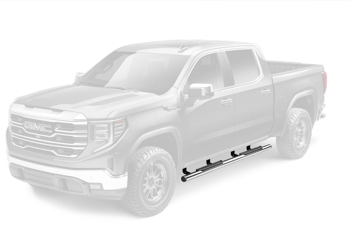 RealTruck 19-26 Chevy Silverado/GMC Sierra 1500 Crew Cab Traxio 3in Nerf Bars - Stainless Steel - view 5