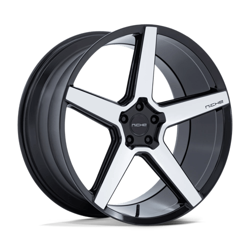 Niche 1PC Nc283 Modena 20X10.5 5X112 +38MM Gloss Black W/ Machined Face