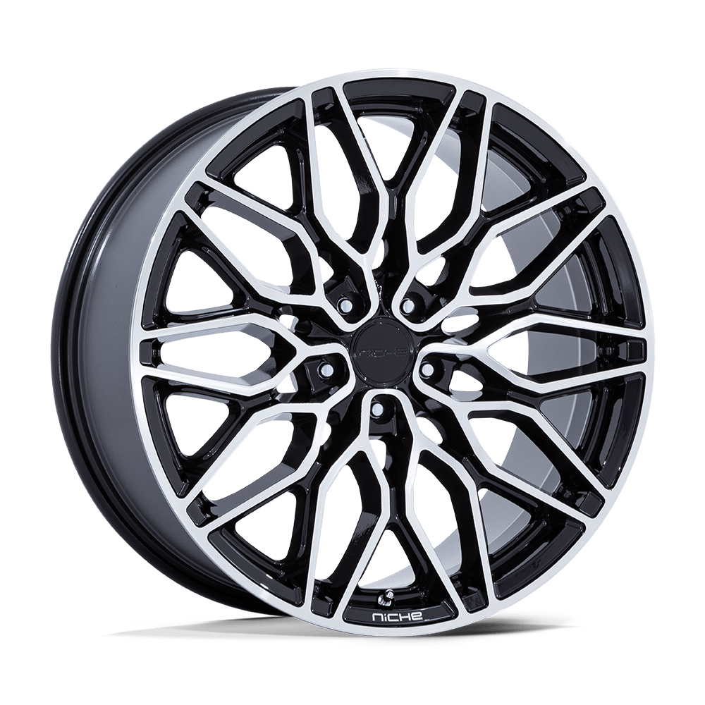 Niche 1PC Nc277 Calabria 5 22X9 5X115 +15MM Gloss Black Machined