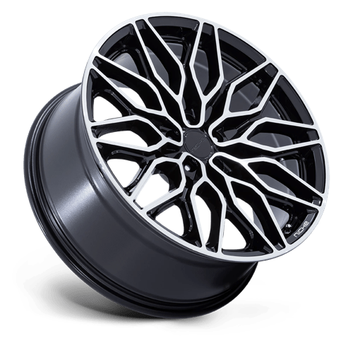 Niche 1PC Nc277 Calabria 5 22X9 5X114.3 +38MM Gloss Black Machined