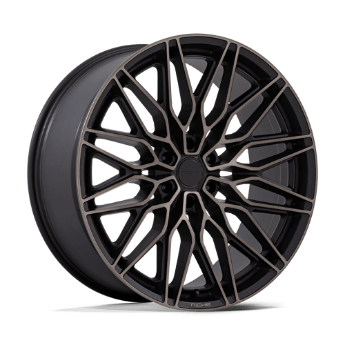 Niche 1PC Nc278 Calabria 6 24X10 6X139.7 +20MM Matte Black Machined Dark Tint