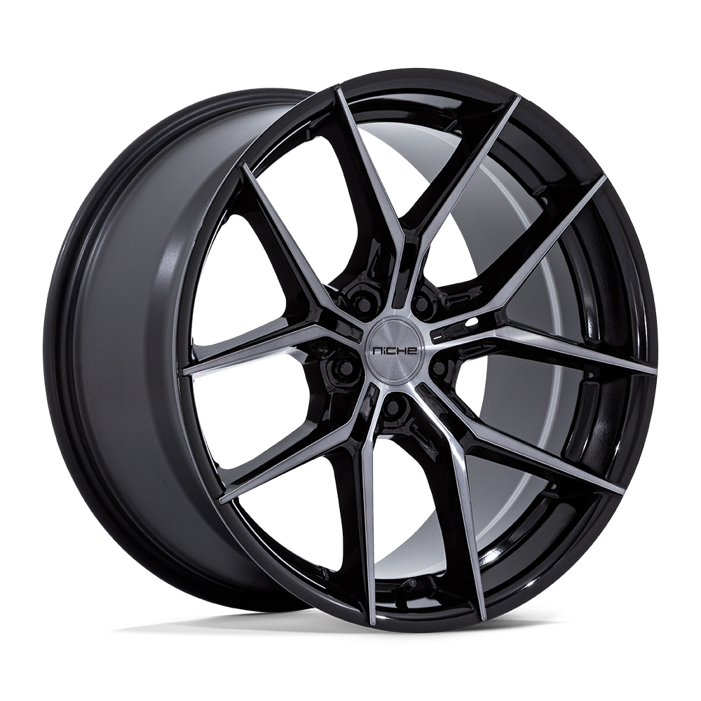 Niche 1PC Nc279 Prodigy 5 24X10 5X112 +20MM Gloss Black Dark Tinted Clear