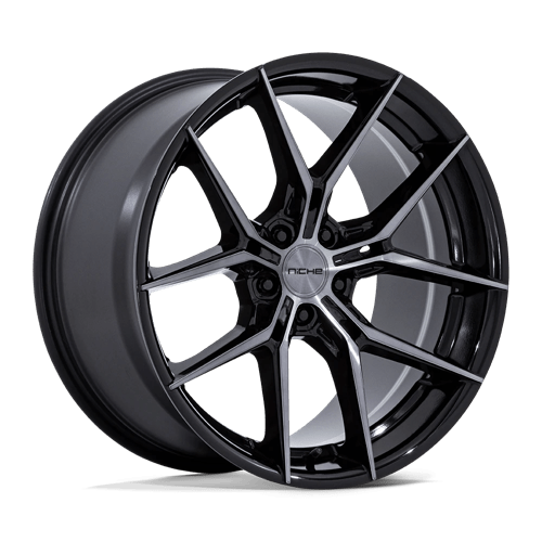 Niche 1PC Nc279 Prodigy 5 20X10.5 5X120 +38MM Gloss Black Dark Tinted Clear