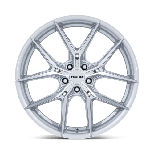 Niche 1PC Nc279 Prodigy 5 19X8.5 5X120 +38MM Silver W/ Machined Face