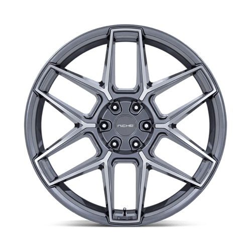 Niche 1PC Nc281 Rise 20X10.5 5X114.3 +38MM Anthracite W/ Machined Face