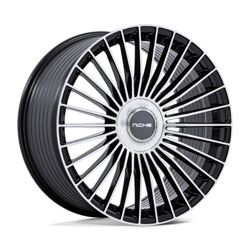 Niche 1PC Nc282 Serene 22X10.5 BLANK +20MM Gloss Black W/ Machined Face
