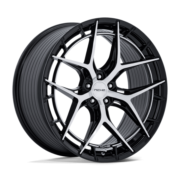 Niche Nc286 Riviera 22X9 5X112 +20MM Gloss Black W/ Machined Face