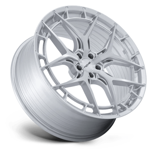 Niche 1PC Nc286 Riviera 20X9.5 5X114.3 +35MM Gloss Silver W/ Brushed Face