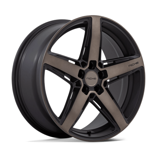 Niche 1PC M271 Teramo 20X9 5X112 +25MM Matte Black W Double Dark Tint