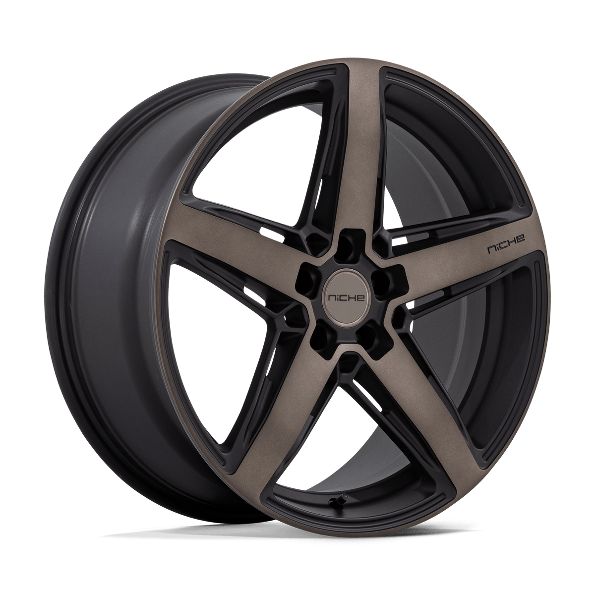Niche 1PC M271 Teramo 20X9 5X112 +25MM Matte Black W Double Dark Tint