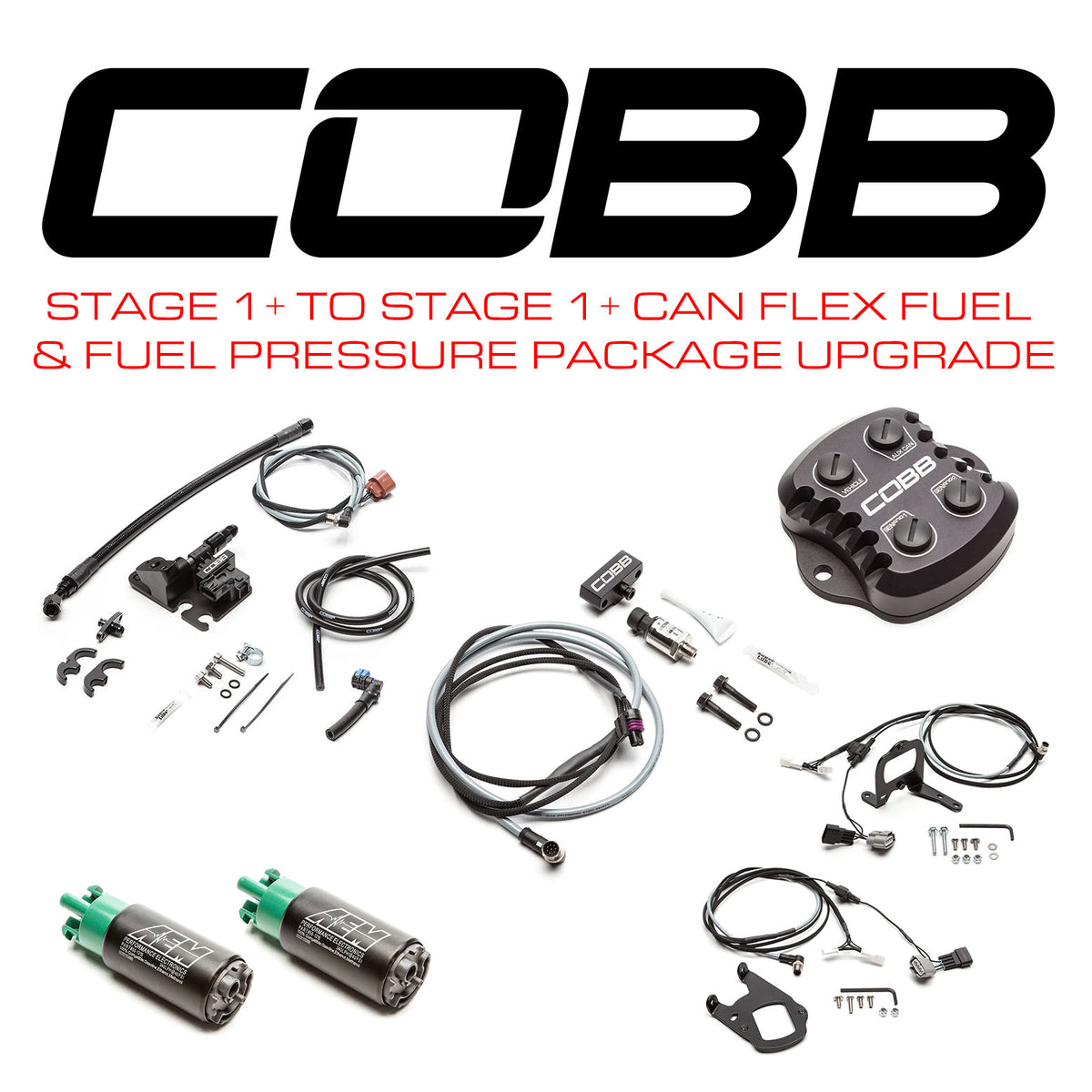 Cobb 09-18 Nissan GT-R Stage 1+ to Stage 1+ CAN Flex Fuel &amp; Fuel Pressure Power Pkg Upgrade (Left Hand Drive) - NISNGCAN0FFP-LHD