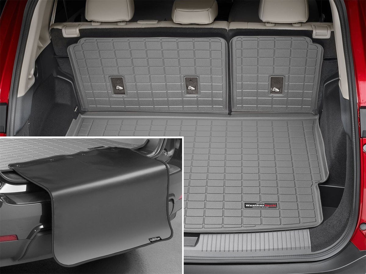 Weathertech - Cargo Liner w/Bumper Protector - Gray Behind 2nd Row Seating 21-26 Rogue - 421405SK
