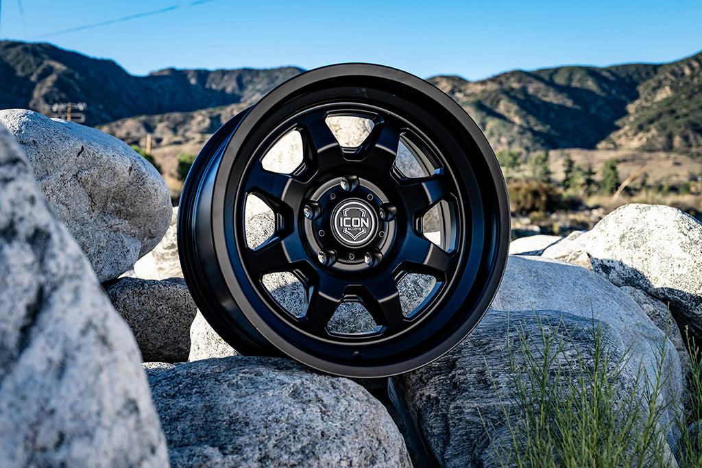 ICON Nuevo 17x8.5 / 6x5.5 / 25mm Offset / 5.75in BS - Satin Black Wheel - 8117859057SB