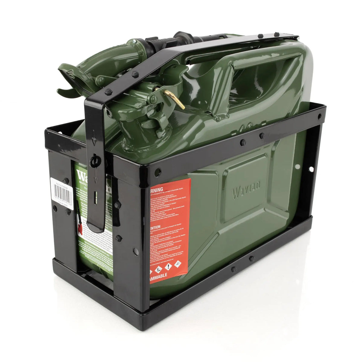 Wavian Olive Drab 10 litre steel jerry can 3014 — top view