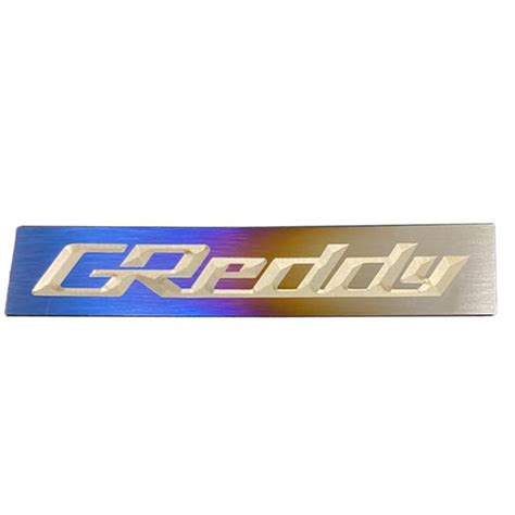 GReddy Titanium Intake Manifold Badge (105mm X 20mm)