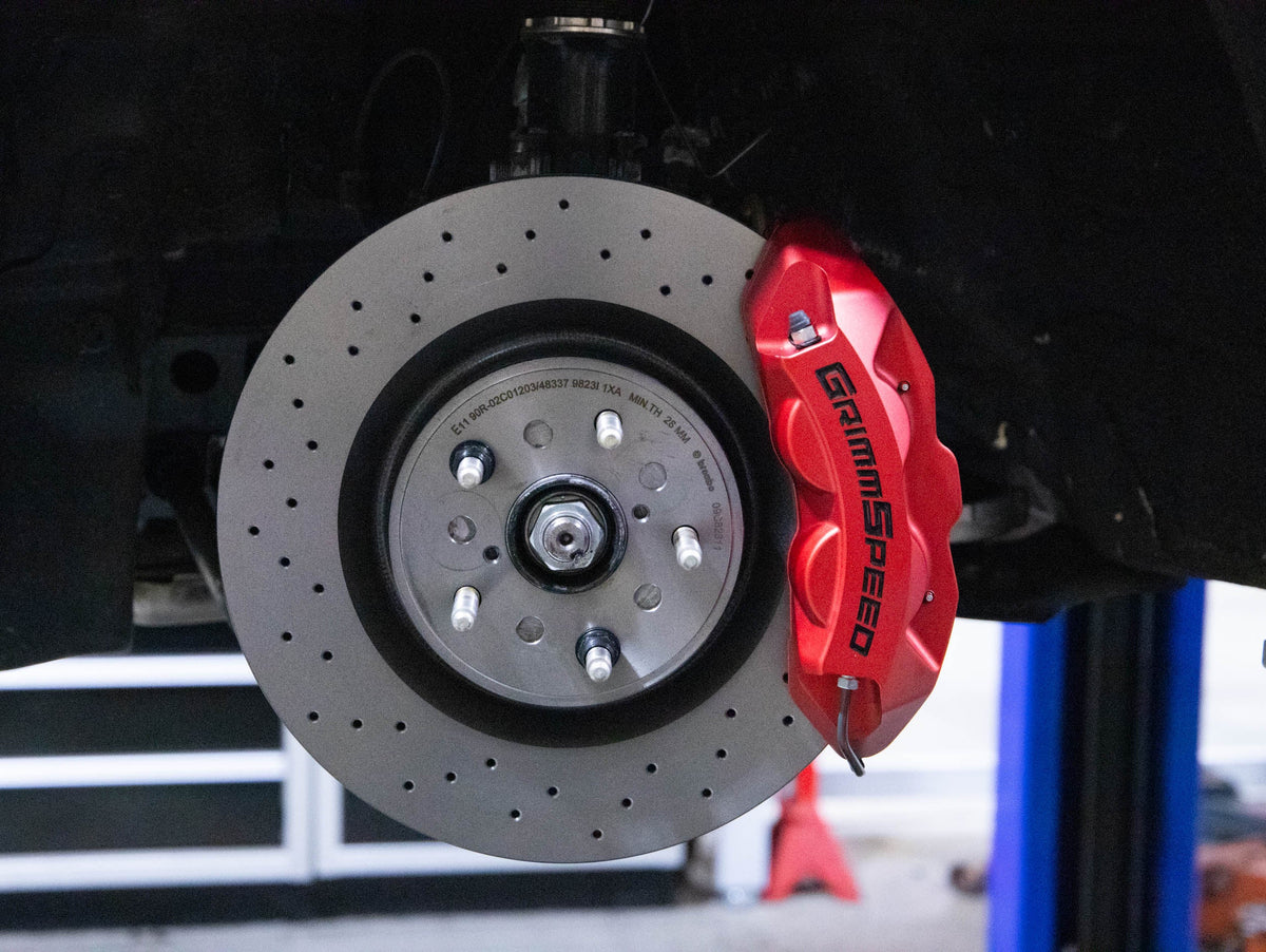 GrimmSpeed 13-26 BRZ GR86 Grey 4-Piston Brake Caliper Kit 326mm Rotor - GRM.1171.1.GRY