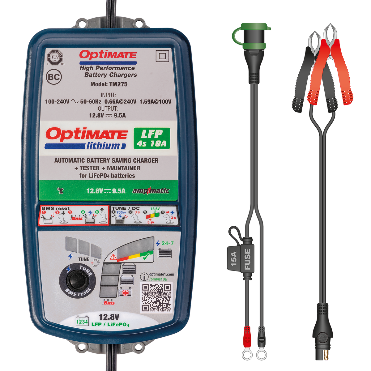 OptiMate Lithium 4s 10A Battery Charger TM-275V2