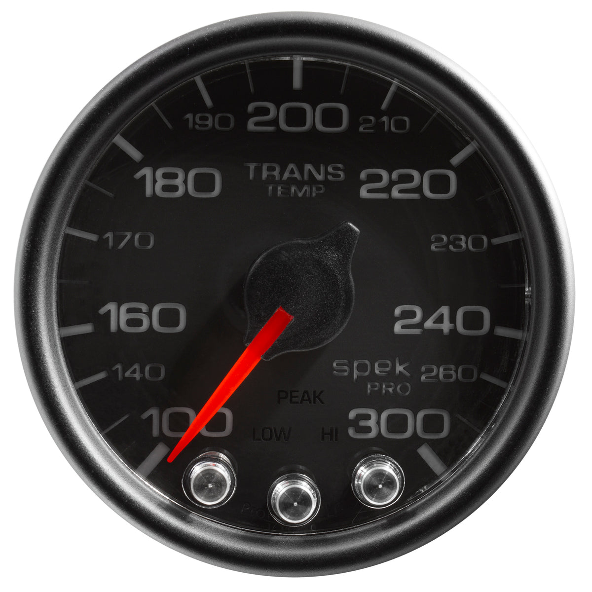 Autometer Spek-Pro Gauge Trans Temp 2 1/16in 300f Stepper Motor W/Peak & Warn Blk/Blk - P34232