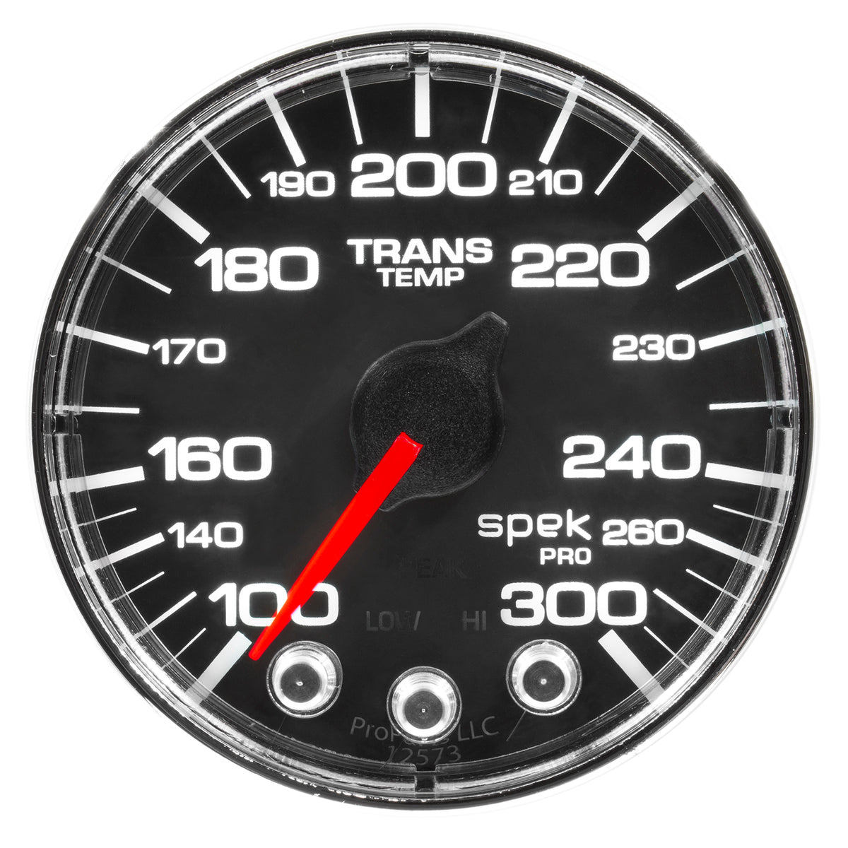 Autometer Spek-Pro Gauge Water Temp 2 1/16in 300f Stepper Motor W/Peak & Warn Blk/Chrm - P346318
