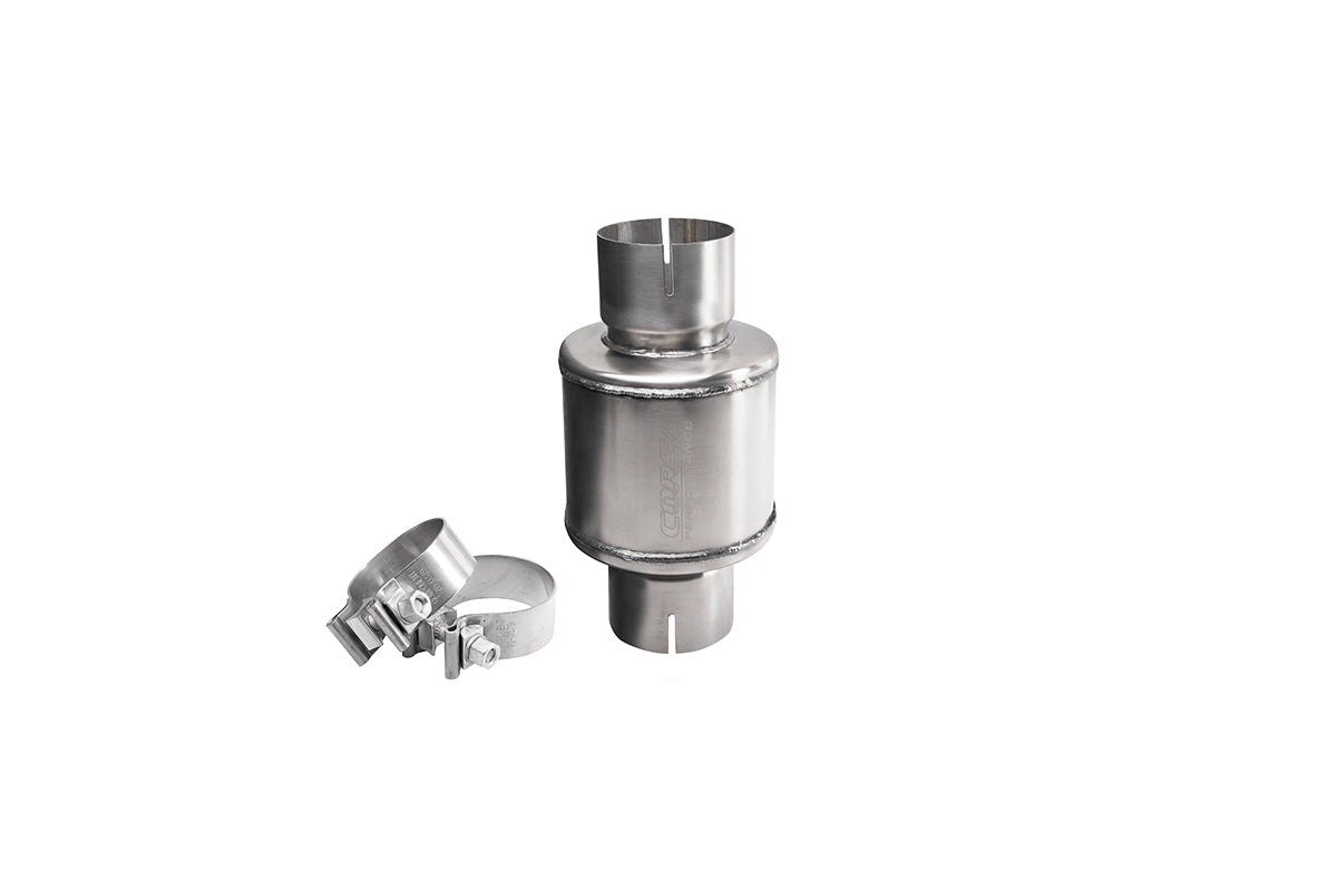 Corsa 304 Stainless Steel 2.75in Pro Series Packed Resonator (Slip Fit) (2-3DB) w/ 2 Clamps - PKM2009