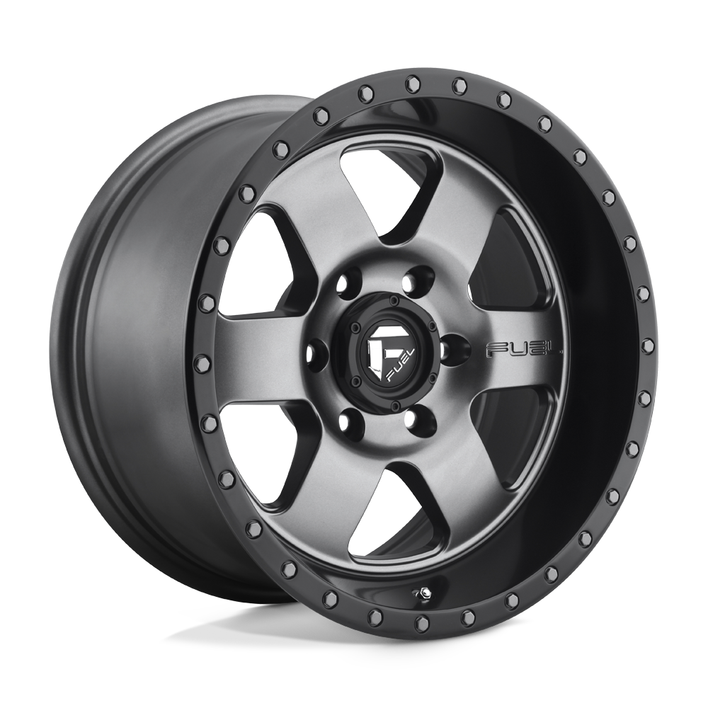 Fuel Off-Road Aluminum Wheels 17X9 Podium D619 Matte Gunmetal Black Bead Ring