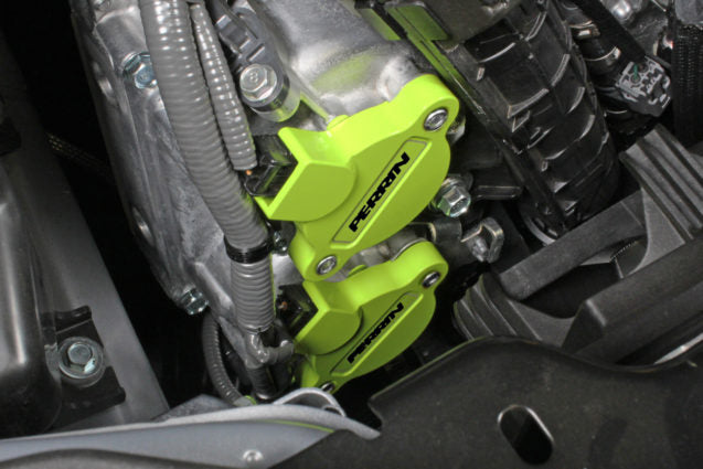 Perrin 15+ Subaru WRX Neon Yellow Pulley Cover For FA DIT Engines - PSP-ENG-152NY