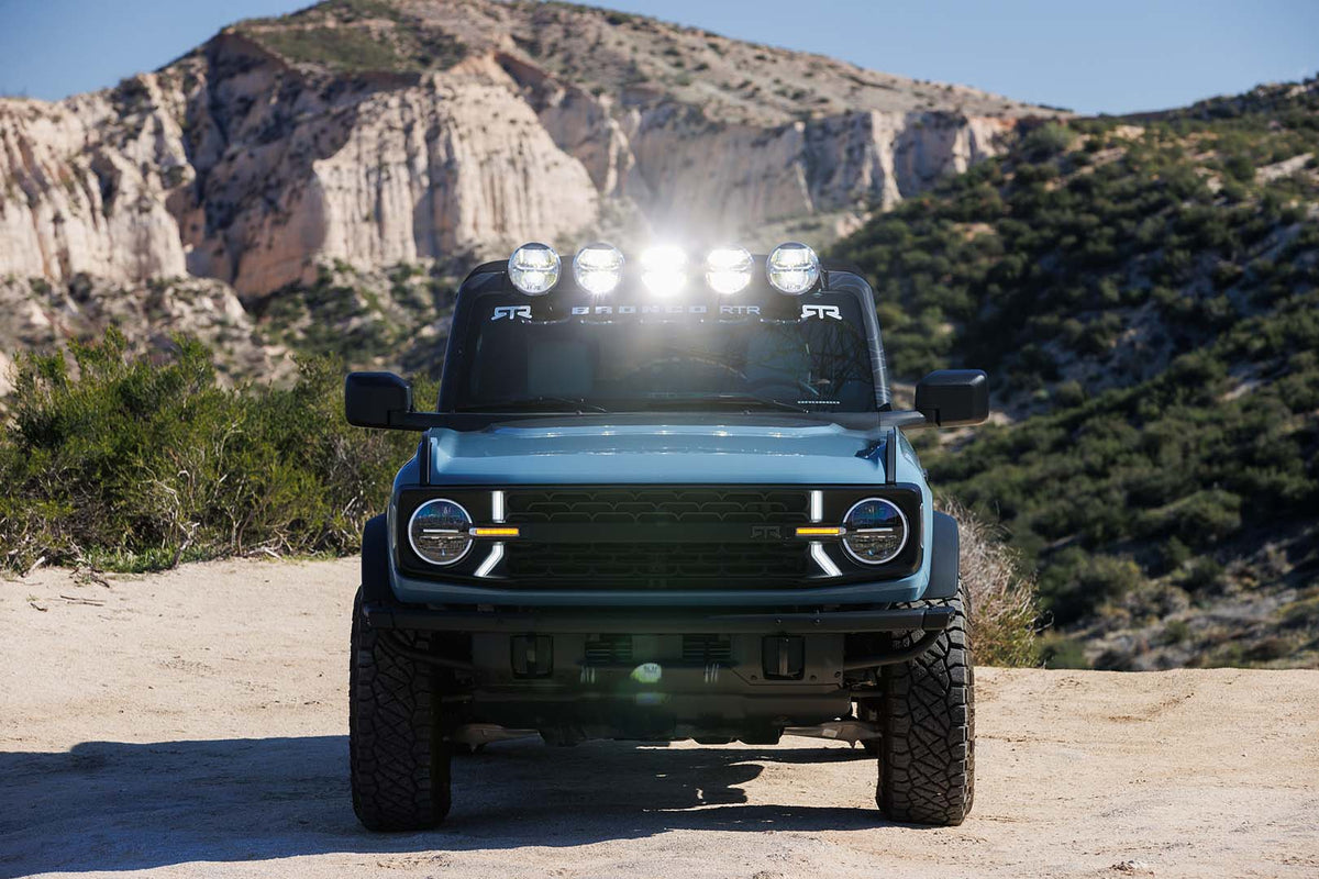 RTR Vehicles - RTR Light Bar w/ PROJECT X FF.70 Lights (21+ Bronco - ALL/22+ Bronco Raptor)