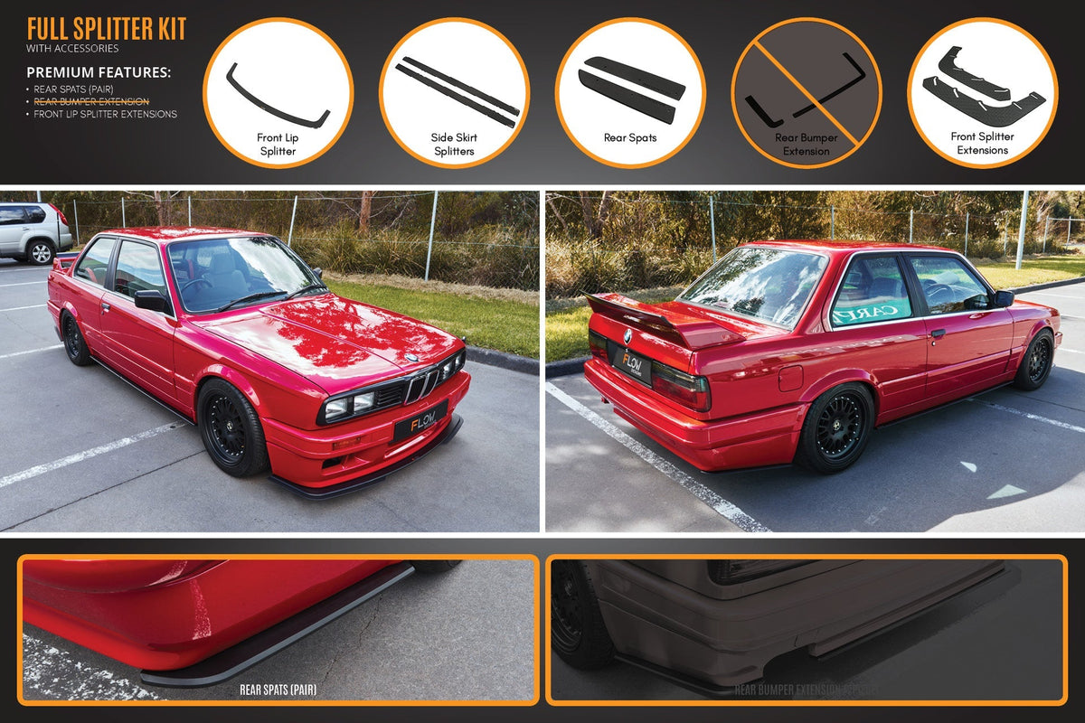 Flow Designs - E30 M-Tech 2 Full Lip Splitter Set