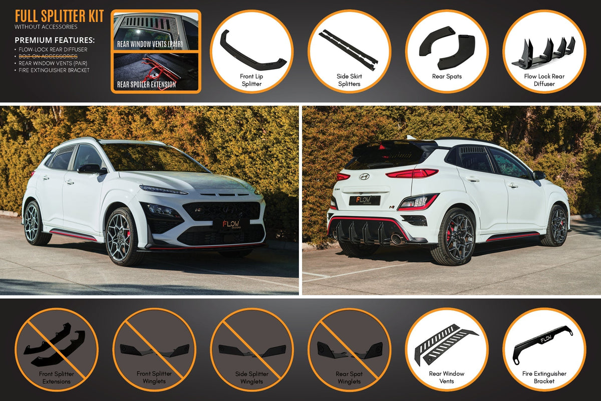 Flow Designs - Kona N Full Lip Splitter Set