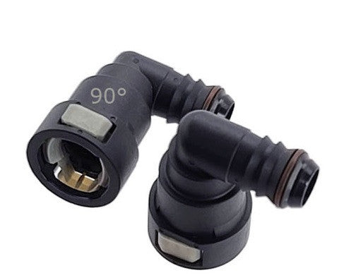 UPR - Plug N Play PCV Snap Fitting 90* Angle for Oil Catch Can 3/8 1/2 5/8 - H5032-68 for 2011-2022 Ford F 150