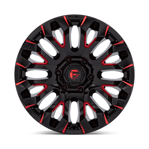 Fuel Off-Road D829 18X9 Gloss Black Milled W/ Red Tint 6x135 +1mm