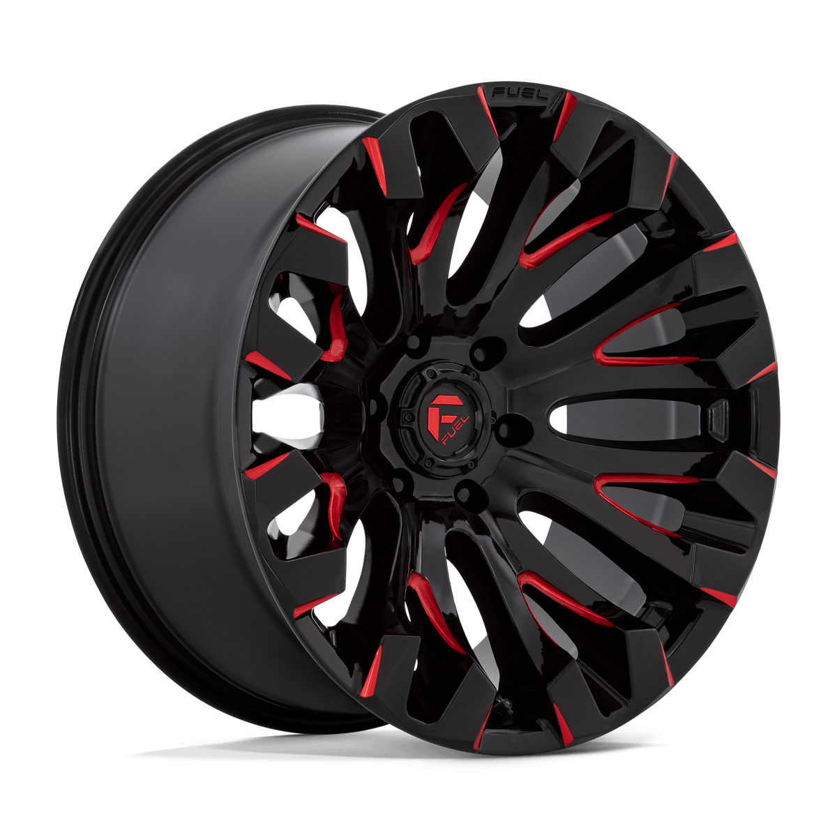 Fuel Off-Road D829 20X10 Gloss Black Milled W/ Red Tint 6x139.7 -18mm