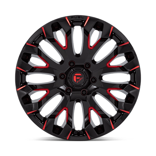 Fuel Off-Road D829 20X9 Gloss Black Milled W/ Red Tint 6x135 +1mm