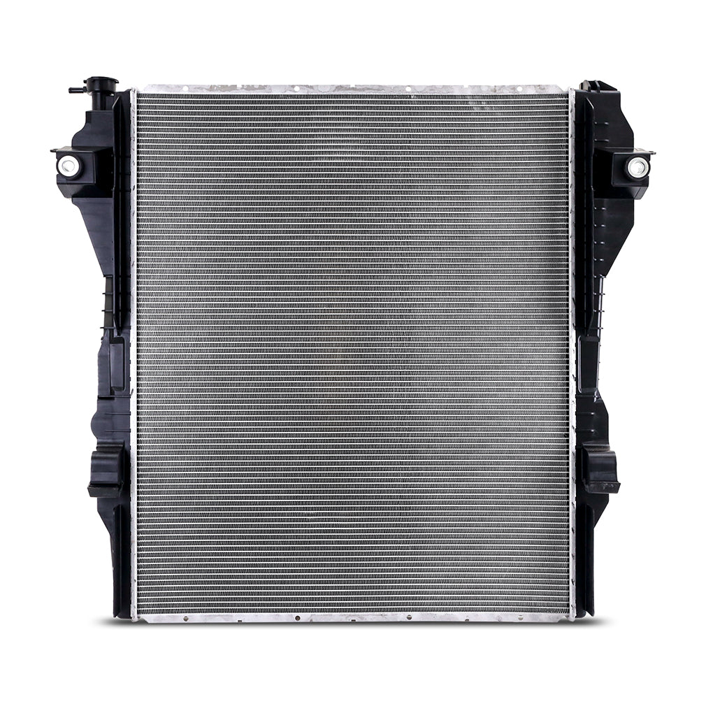 Mishimoto 10-12 Dodge Ram 6.7L Cummins Plastic Radiator - R13296 for 2010 Dodge Ram 2500 - angle view