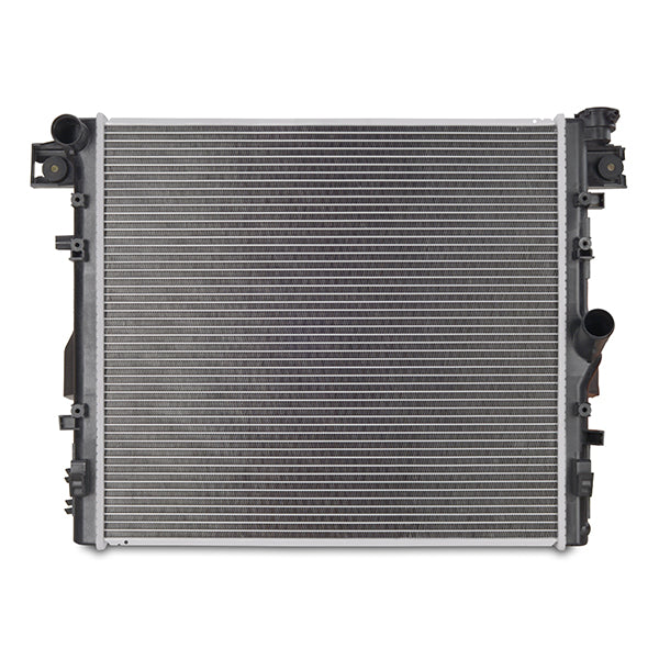 Mishimoto 07-15 Jeep Wrangler JK Replacement Radiator - Plastic - R2957-MT for 2007-2018 Jeep Wrangler - angle view