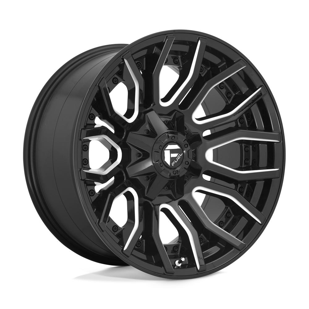 Fuel Off-Road Aluminum Wheels 20X10 Rage D711 Gloss Black Milled