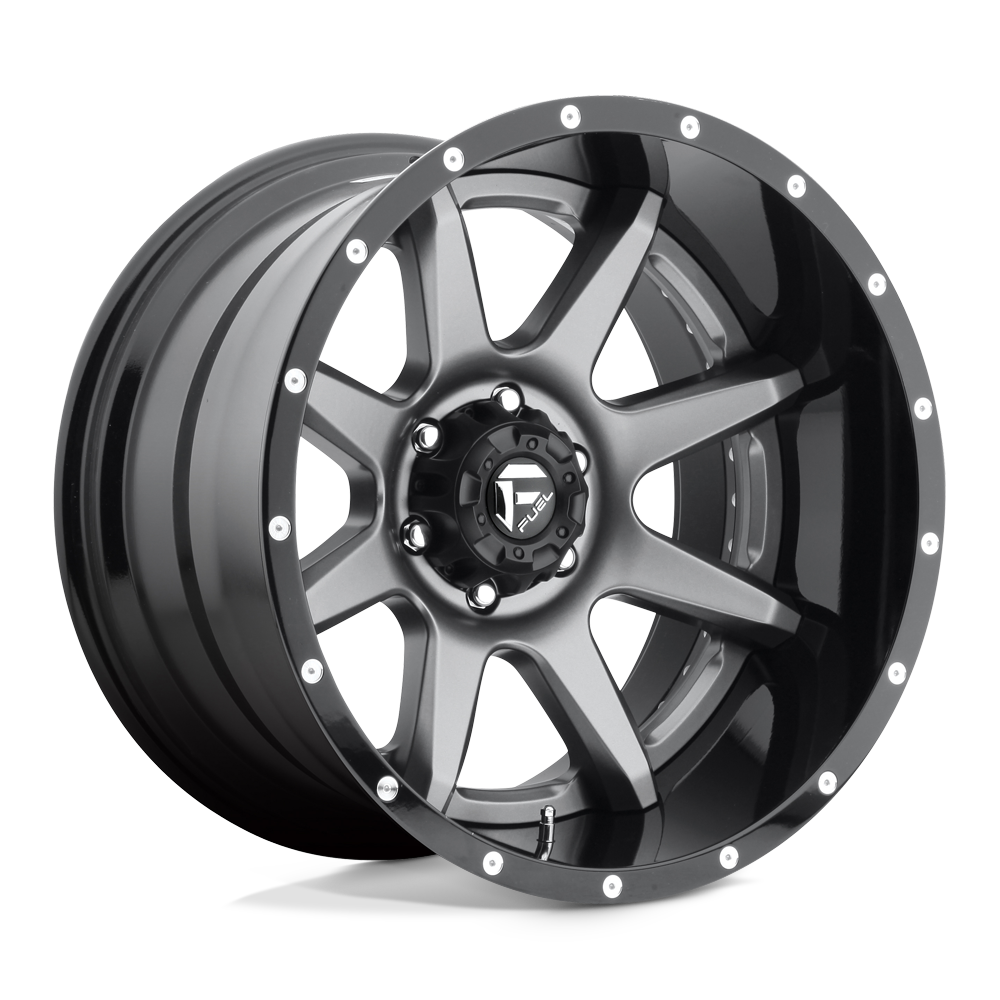 Fuel Off-Road Aluminum Wheels 22X14 Rampage D238 Matte Gunmetal Black Lip