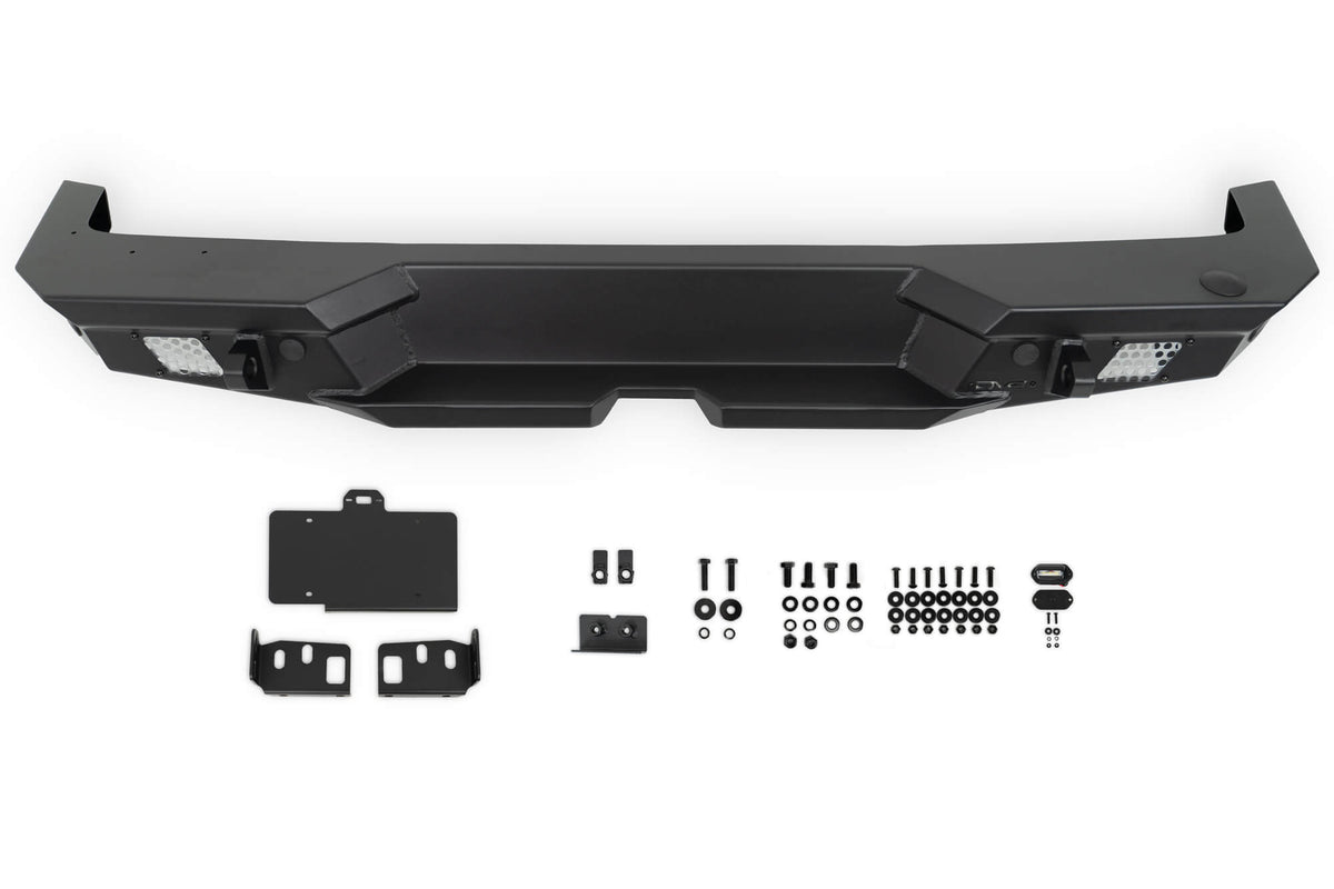 DV8 Offroad - Jeep Wrangler JL MTO Series Rear Bumper w/ Optional Tire Carrier - RBJL-13