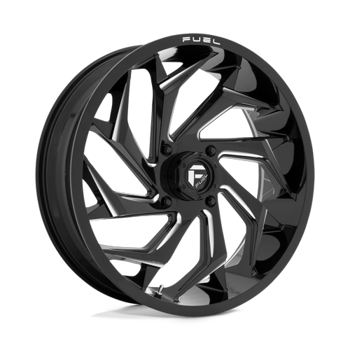 Fuel Off-Road Aluminum Wheels 22X7 Reaction Utv D753 Gloss Black Milled