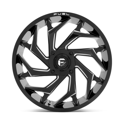 Fuel Off-Road Aluminum Wheels 18X7 Reaction Utv D753 Gloss Black Milled