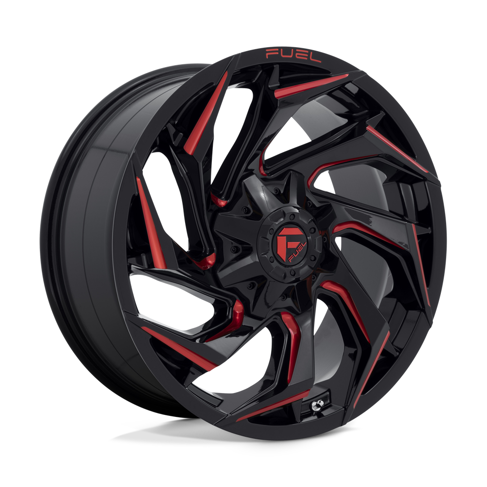 Fuel Off-Road D755 20X9 Gloss Black Milled W/ Red Tint 8x180 +20mm