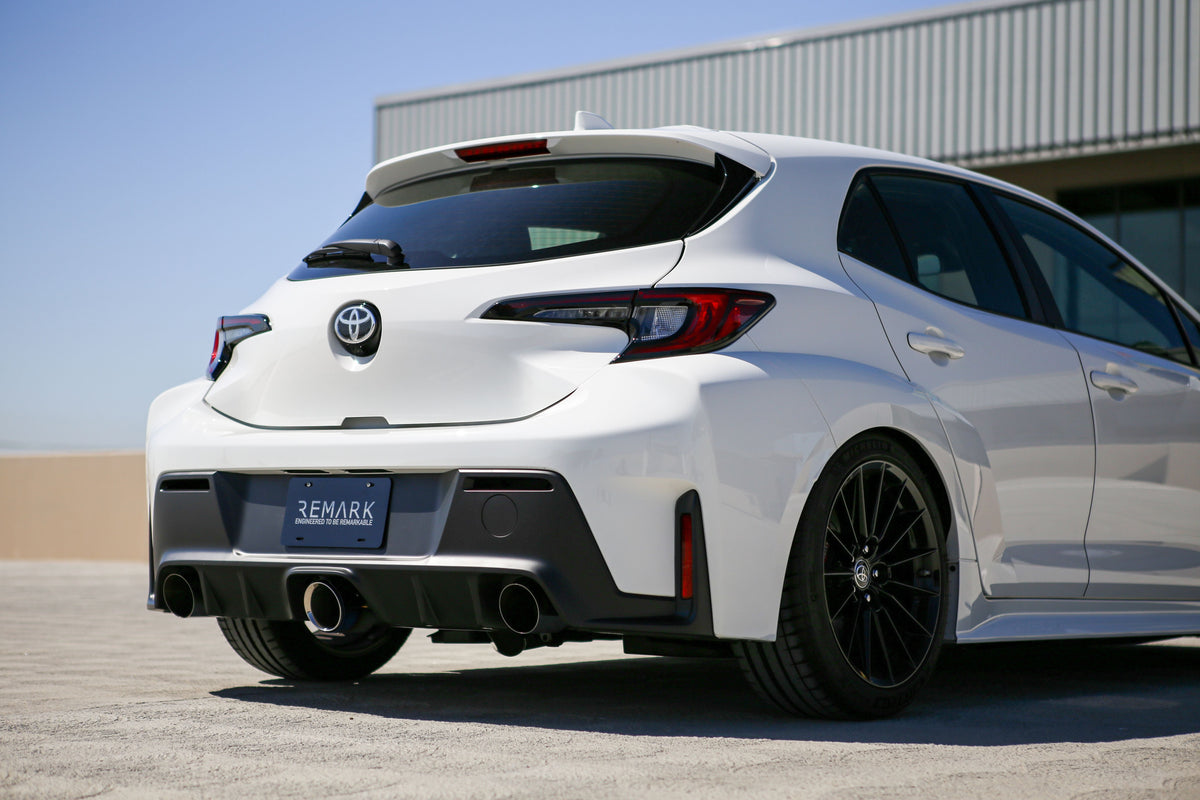 Remark 2023+ Toyota GR Corolla Elite Spec Cat-Back Exhaust w/ Outer Polished & Center Burned TI Tips - RK-C3076T-05