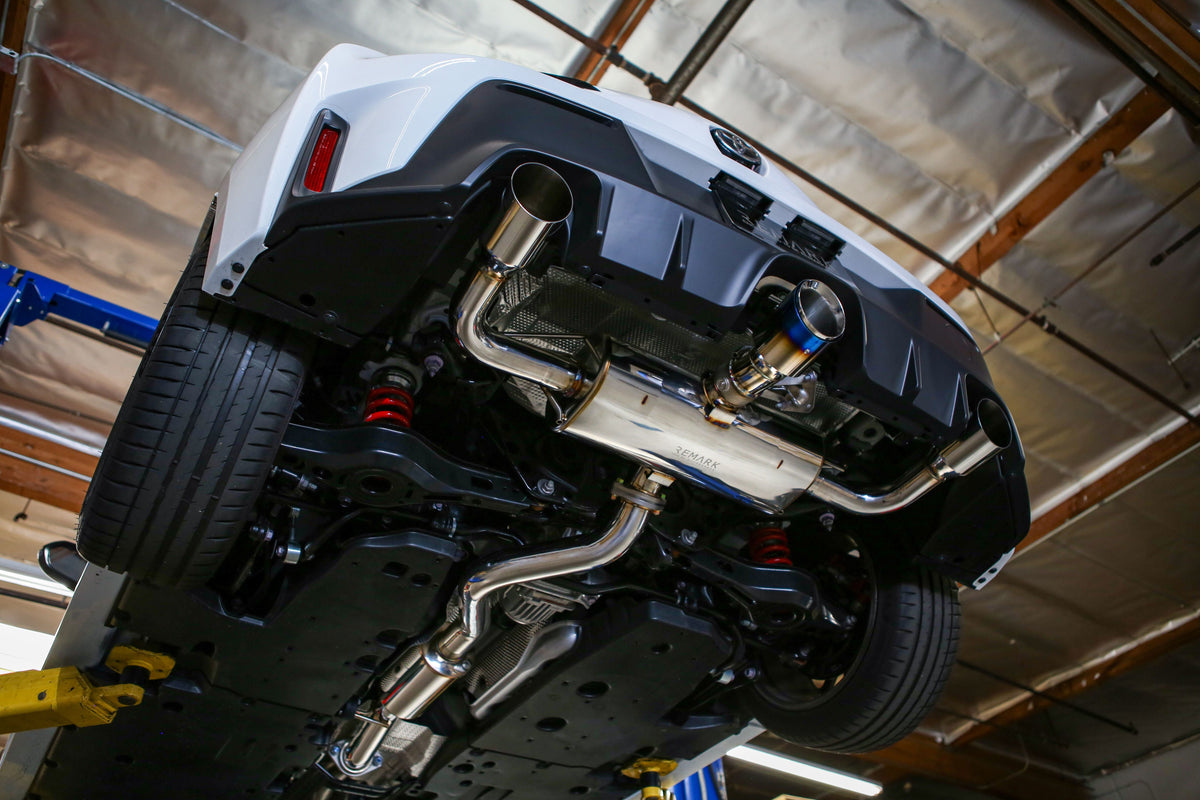 Remark 2023+ Toyota GR Corolla Elite Spec Cat-Back Exhaust w/ Outer Polished & Center Burned TI Tips - RK-C3076T-05